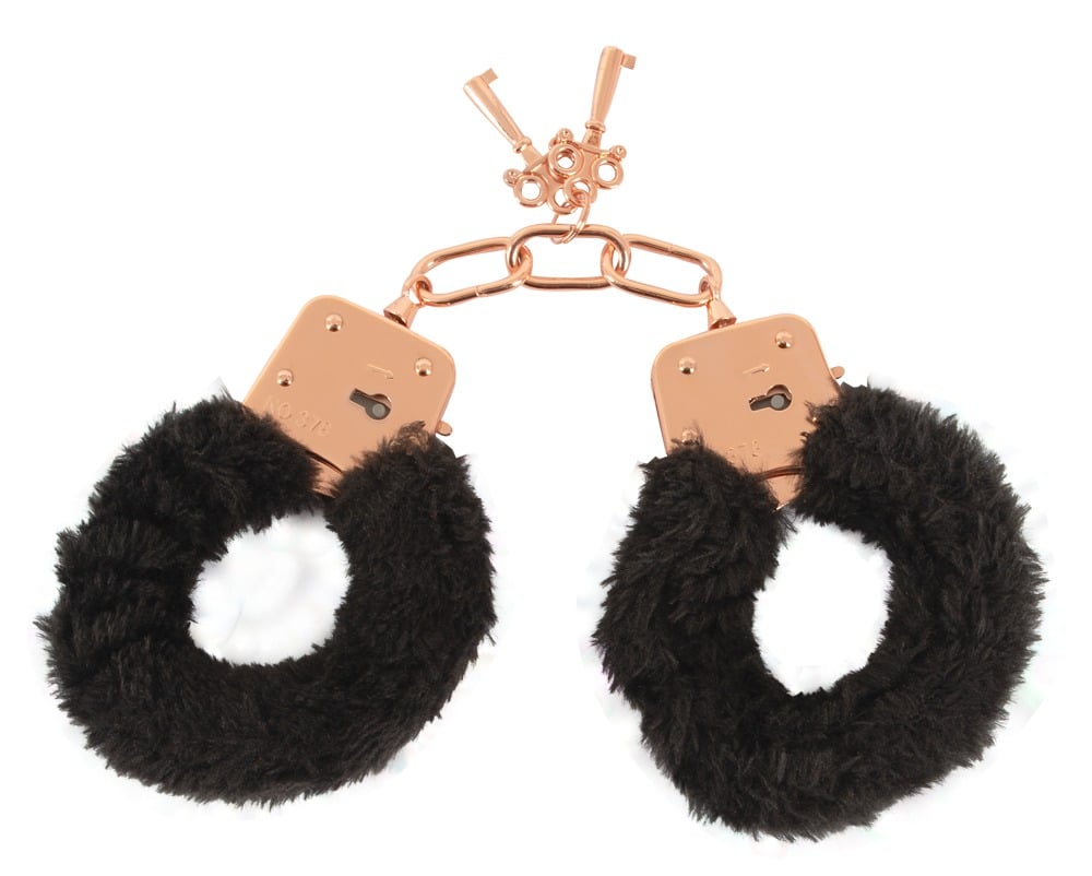 Accessoire Bizarre Handschellen mit abnehmbaren Plüschbezügen