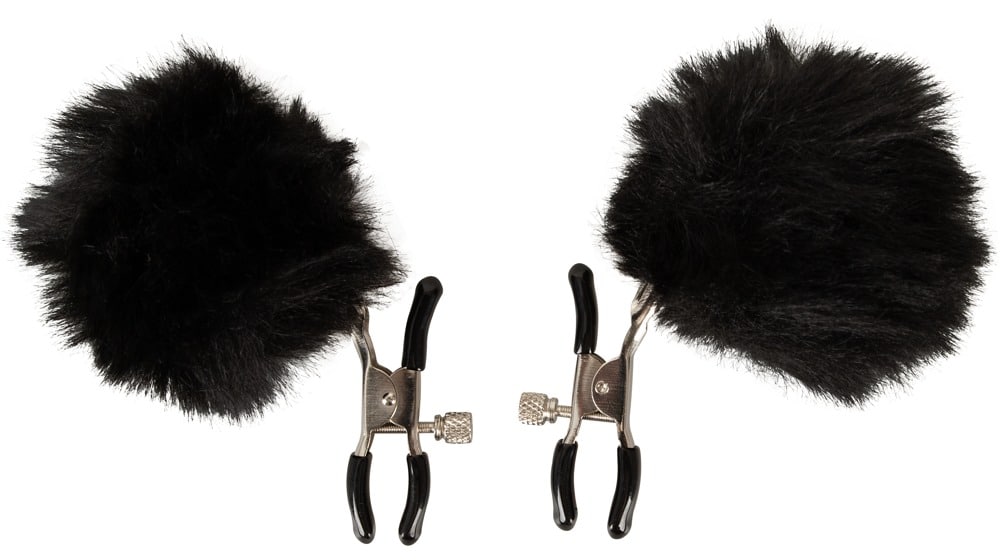 Accessoire Bizarre Nippelklammern mit Plüsch-Pompons