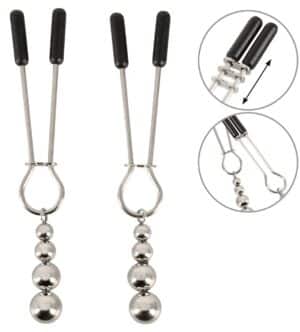 Accessoire Bizarre Nippelklemmen mit Kugelschmuck
