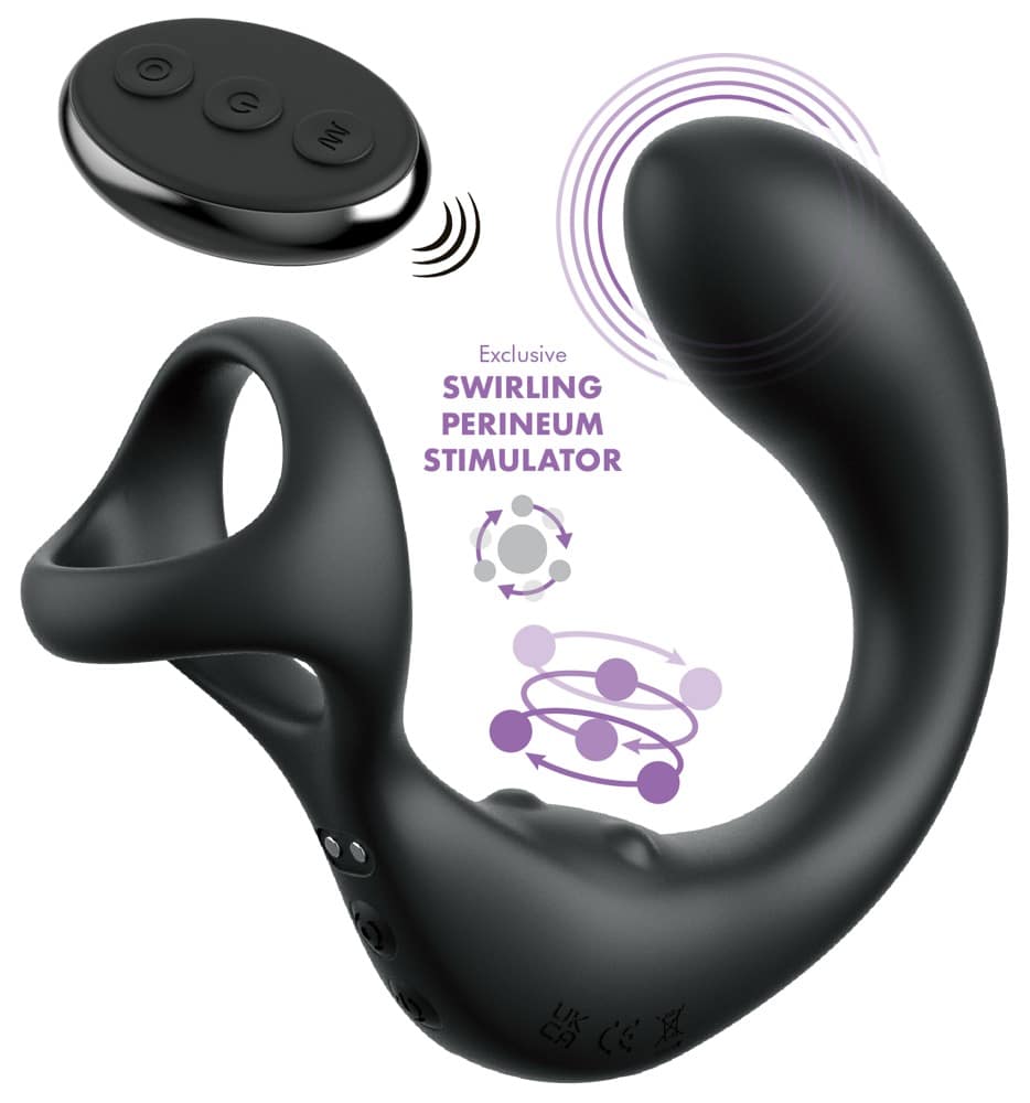 Anal Fantasy Elite Prostata-Vibrator „Ass-Gasm Taint-Alizer“ mit Swirling Perineum Stimulator