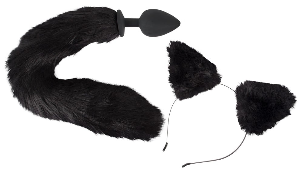 Bad Kitty Analplug mit Katzenschwanz plus Haarreif mit Katzenohren