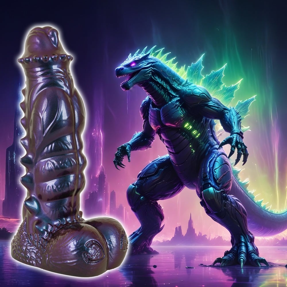 Beasty Cocks Dildo „Tech-Zilla Bang“ mit Saugfuß