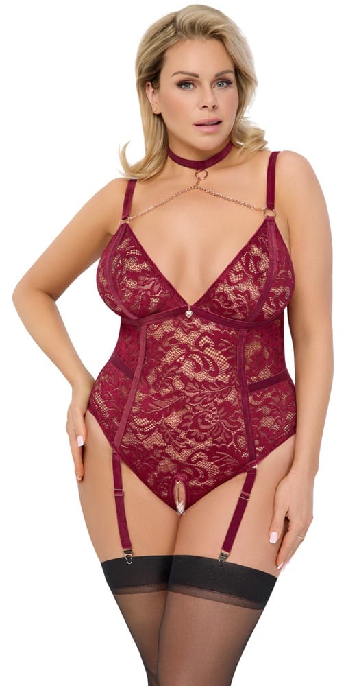 Cottelli CURVES Spitzen-Body ouvert