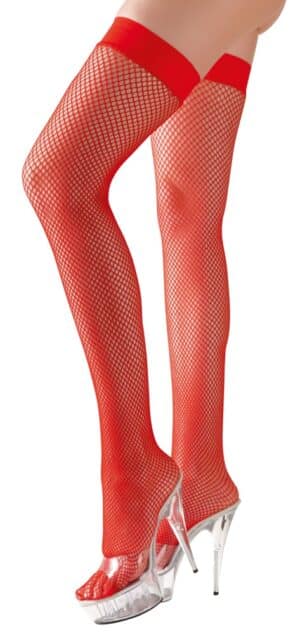 Cottelli LEGWEAR Halterlose Strümpfe aus feinmaschigem Netzmaterial