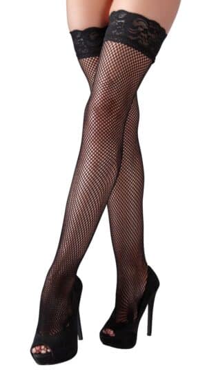 Cottelli LEGWEAR Halterlose Strümpfe aus weichem Netz