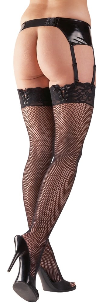 Cottelli LEGWEAR Netzstrümpfe zum Anclipsen