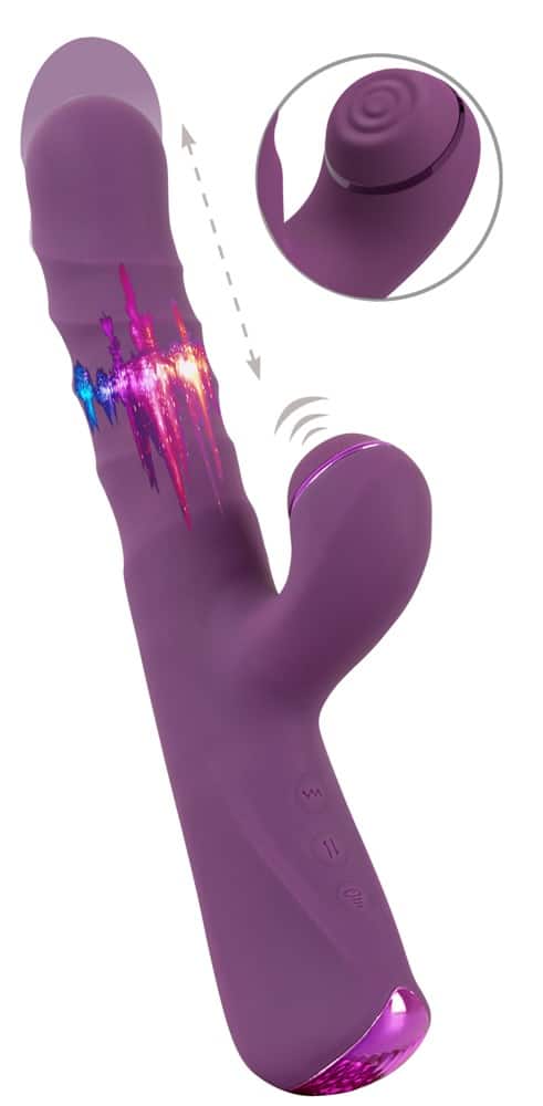 JAVIDA Rabbitvibrator mit Stoß- und Klopf-Funktion
