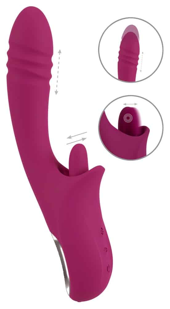 JAVIDA Stoßvibrator mit Vibro-Zunge für Klitoris