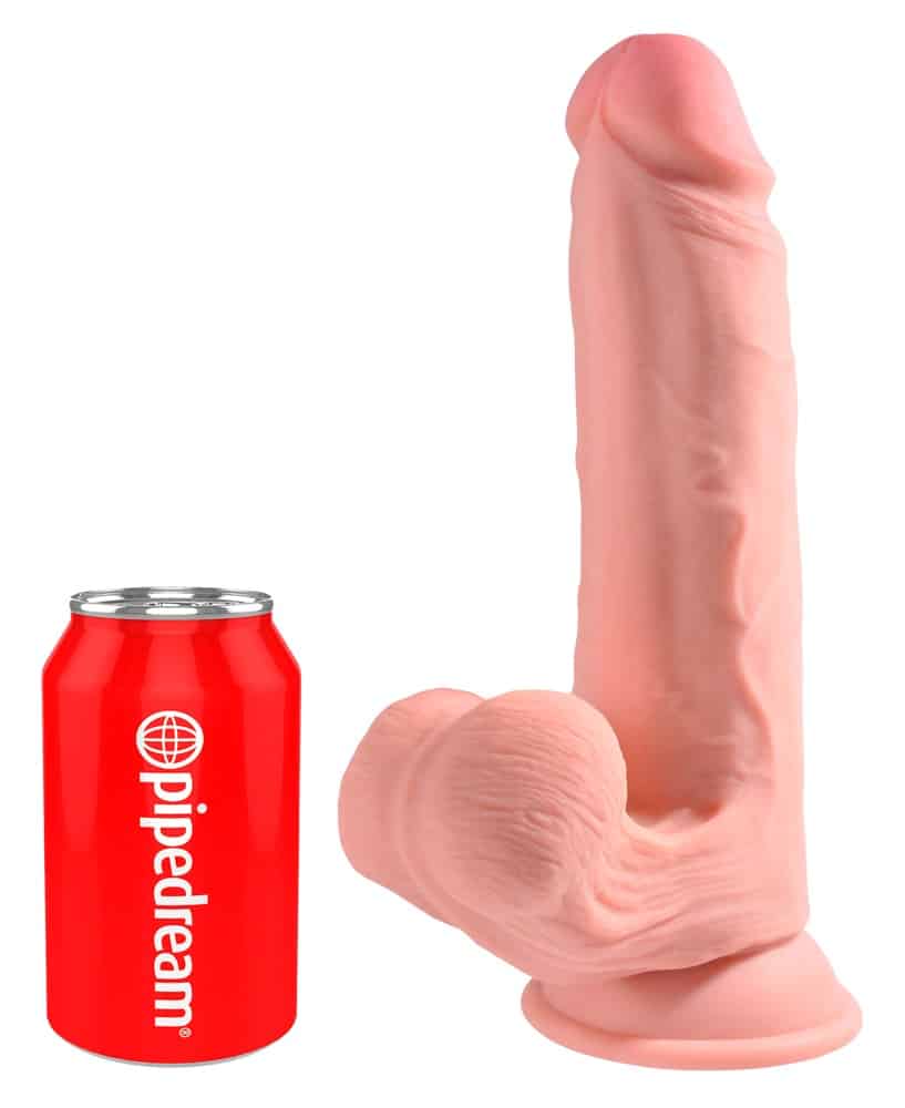 King Cock Plus Dildo „Triple Density Cock with Swinging Balls“