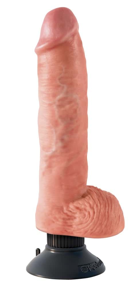 King Cock Vibrator „10" Vibrating Cock with Balls“