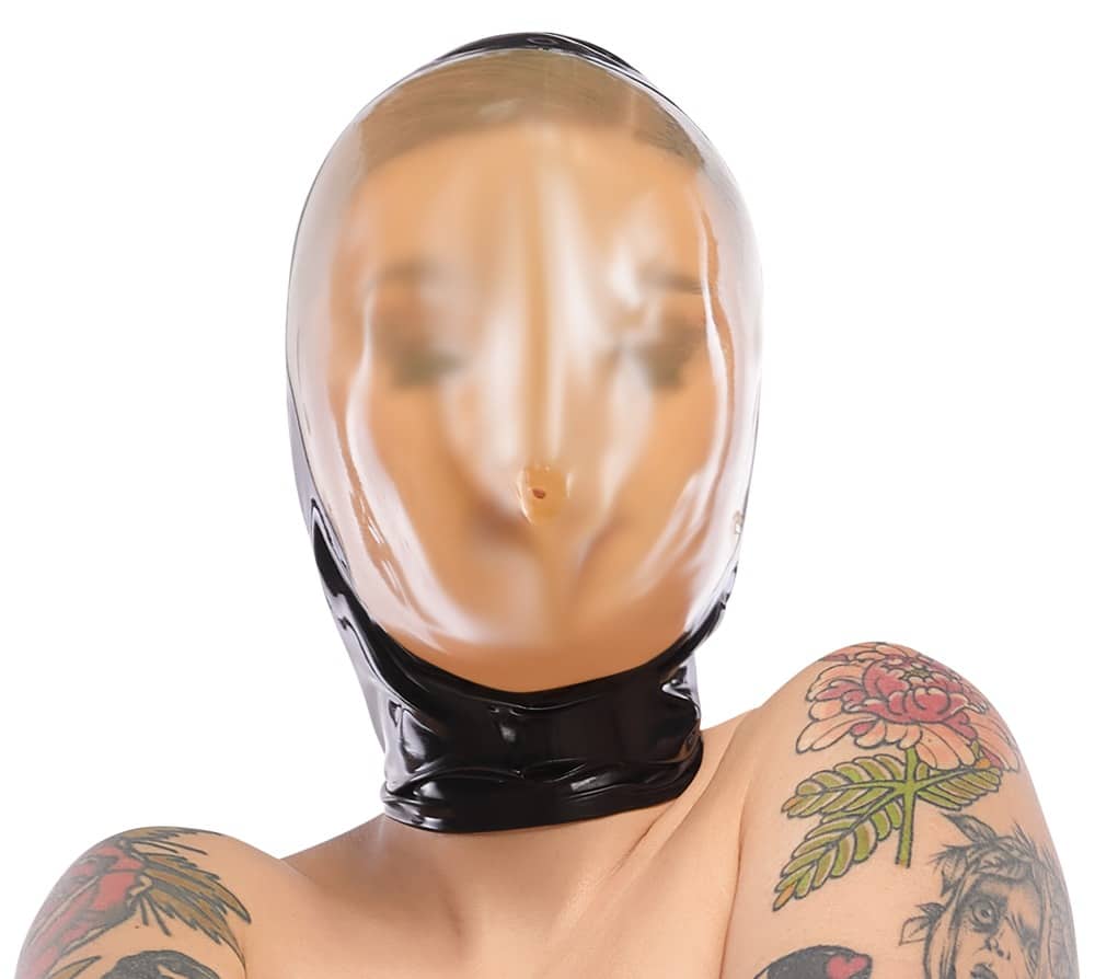 Late X Vakuum-Kopfmaske aus Latex
