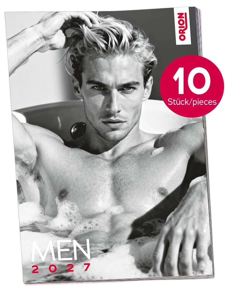 ORION empfiehlt Pin-up Kalender „Men 2027“ im 10er-Pack