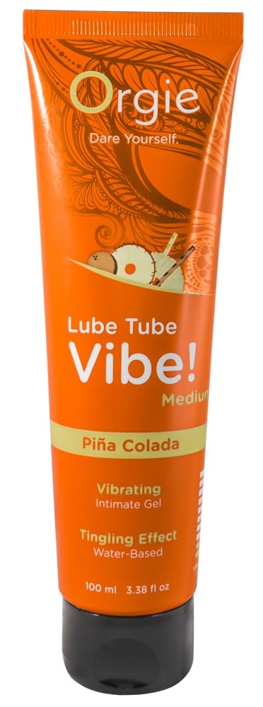 Orgie Erotik-Gel „Lube Tube Vibe! Piña Colada“ mit Vibrations-Effekt