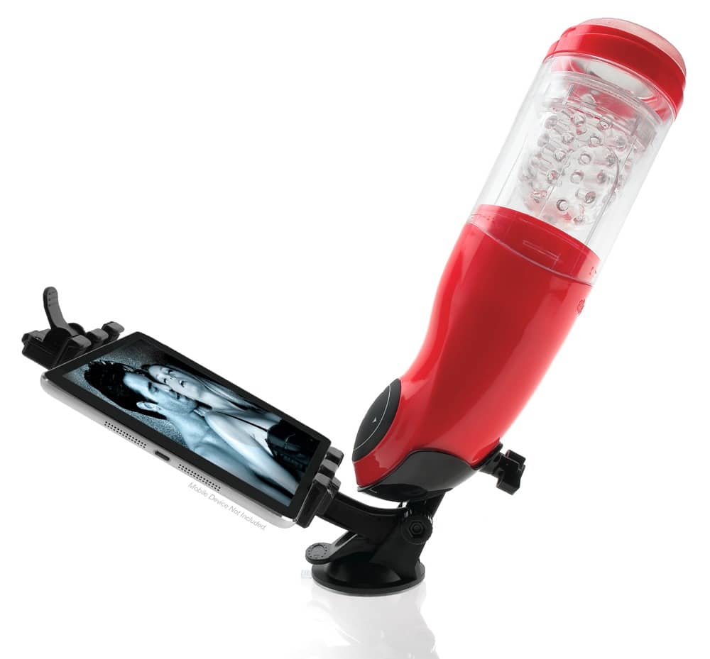 PDX Extreme Masturbator „Mega-Bator Mouth“ mit Tablet-Halterung und Saugfuß