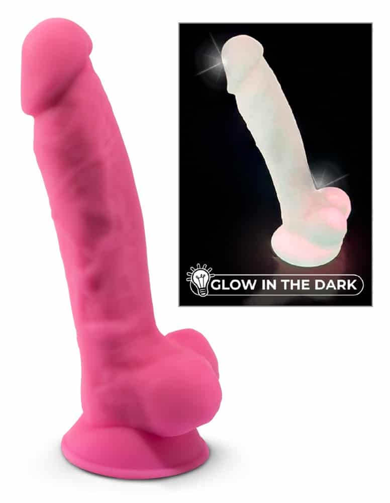 SILEXD Naturdildo „Model 1 Glow in the Dark“ mit Saugfuß