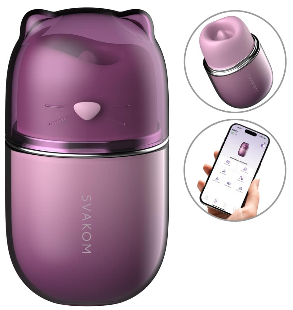 SVAKOM Auflegevibrator „Klitty“ mit Leck- und Saugfunktion