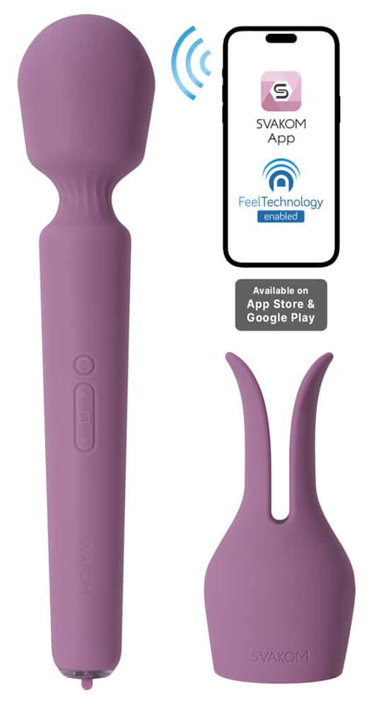 SVAKOM Massagestab „Emma Neo 2“ inklusive Bunny-Aufsatz