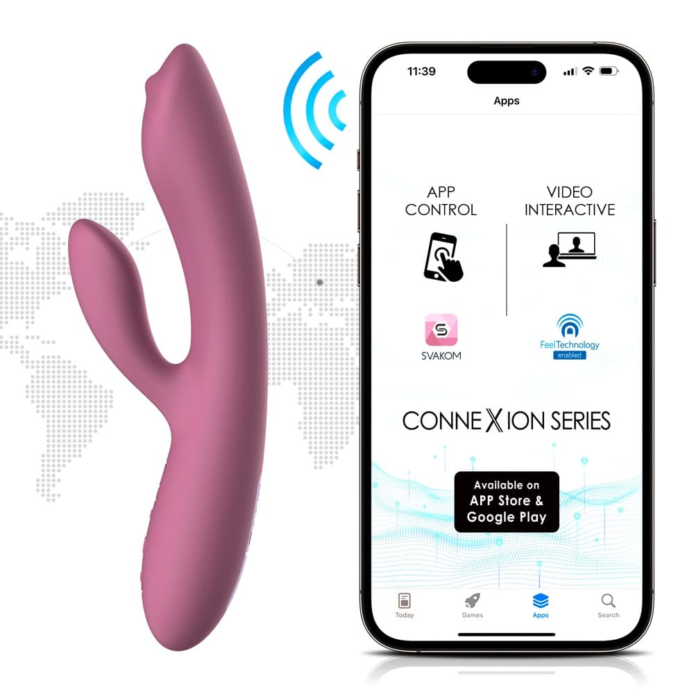 SVAKOM Rabbitvibrator „Trysta Neo“ mit beweglicher G-Punkt-Massagekugel