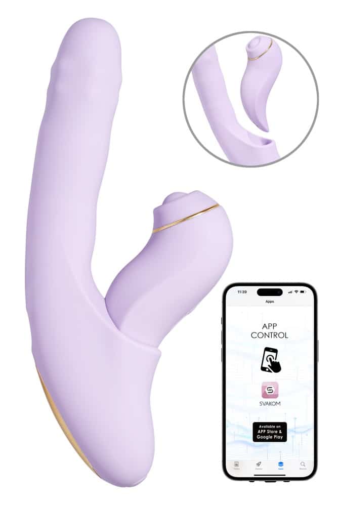 SVAKOM Stoßvibrator „DuoGlow“ mit Pulsator-Stimulator