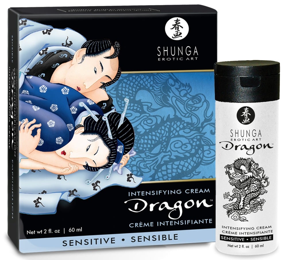 Shunga Penispflegecreme „Dragon Intensifying Cream Sensitive“ aus 100% natürlichen Pflanzenextrakten