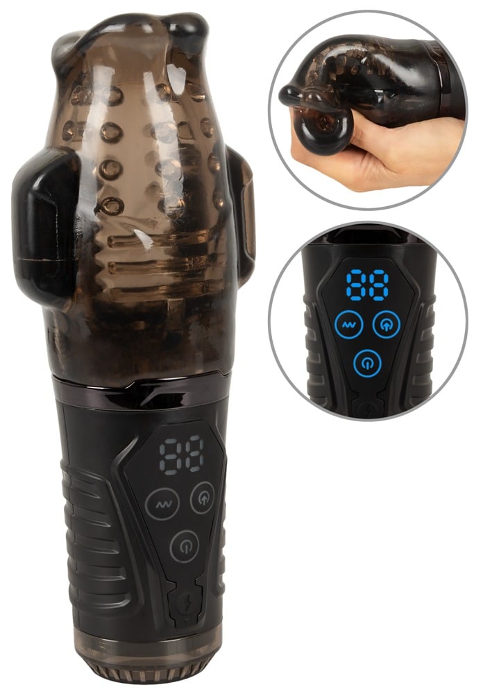 Stroker Masturbator mit Doppel-Vibration & Saugfunktion