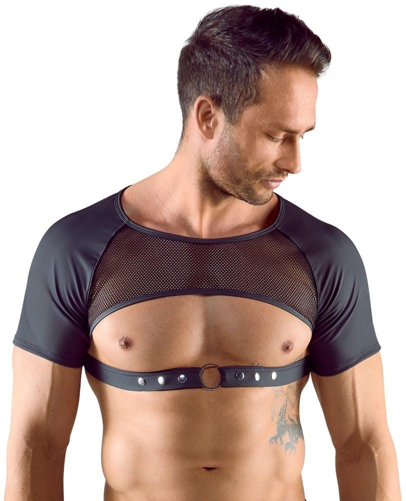 Svenjoyment Crop-Top mit verstellbarem Unterbrust-Riemen
