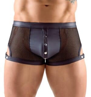 Svenjoyment Netz-Pants mit Mattlook-Details