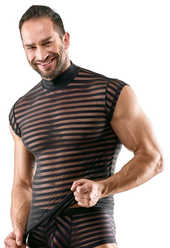 Svenjoyment Shirt im transparenten Streifen-Look