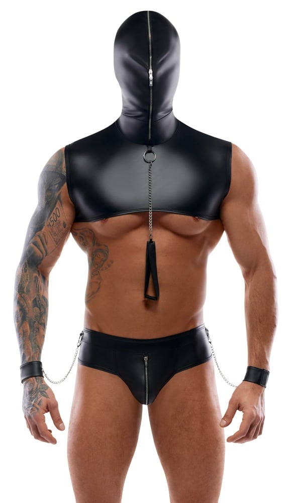 Svenjoyment Top plus String inklusive 2 Handfesseln und Leine – alles abnehmbar