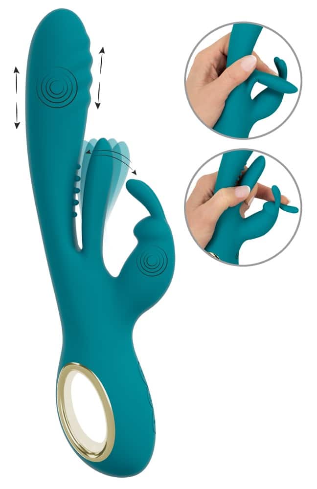 Sweet Smile Rabbitvibrator mit Stoßfunktion und G-Punkt-Zunge