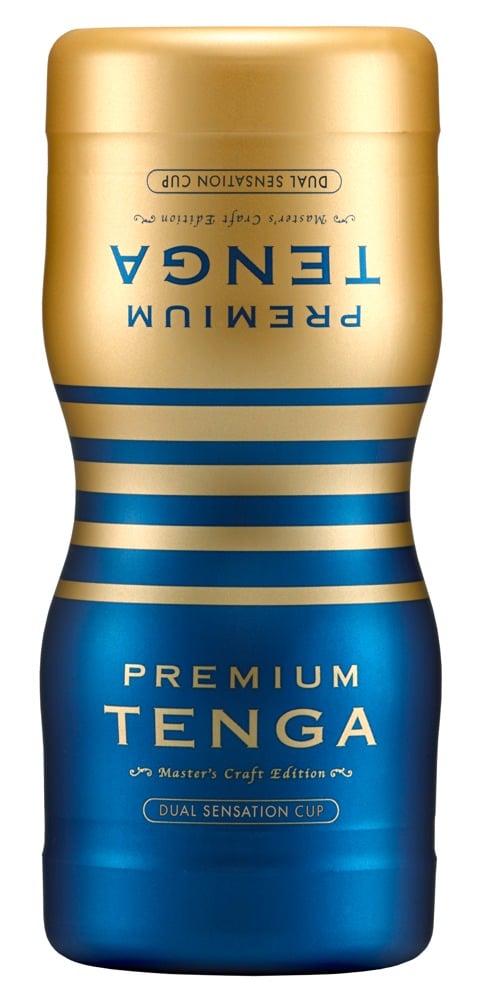 TENGA Masturbator „Premium Dual Sensation Cup” mit 2 Öffnungen und Saugeffekt