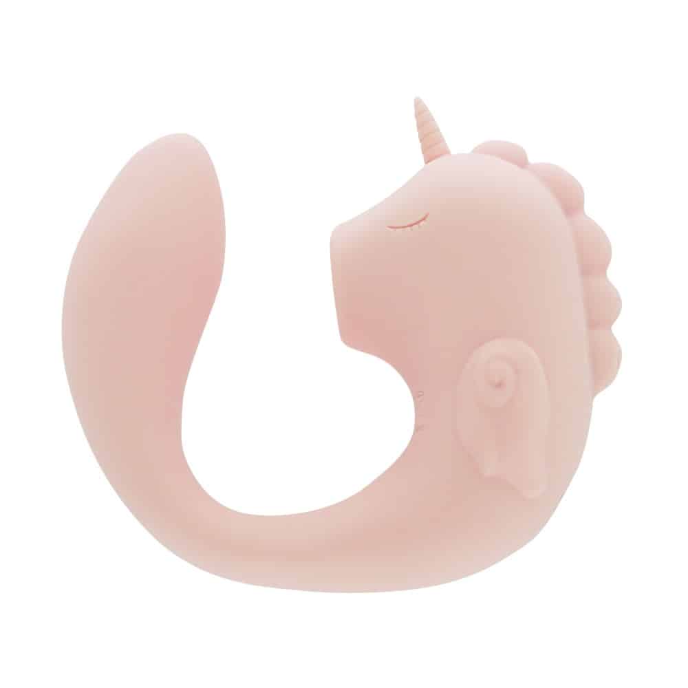 Unihorn Vibrator „C-Horse Coral Throb“ mit Klitoris-Stimulator