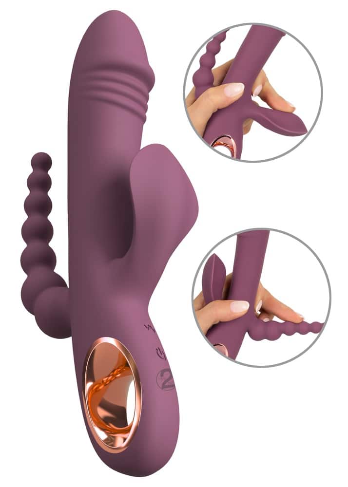 You2Toys Rabbitvibrator „Slim Triple Plum“ mit Anal-Stimulator