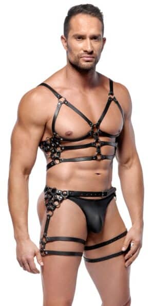 Zado Brust-Harness plus Hüft-Harness aus Leder