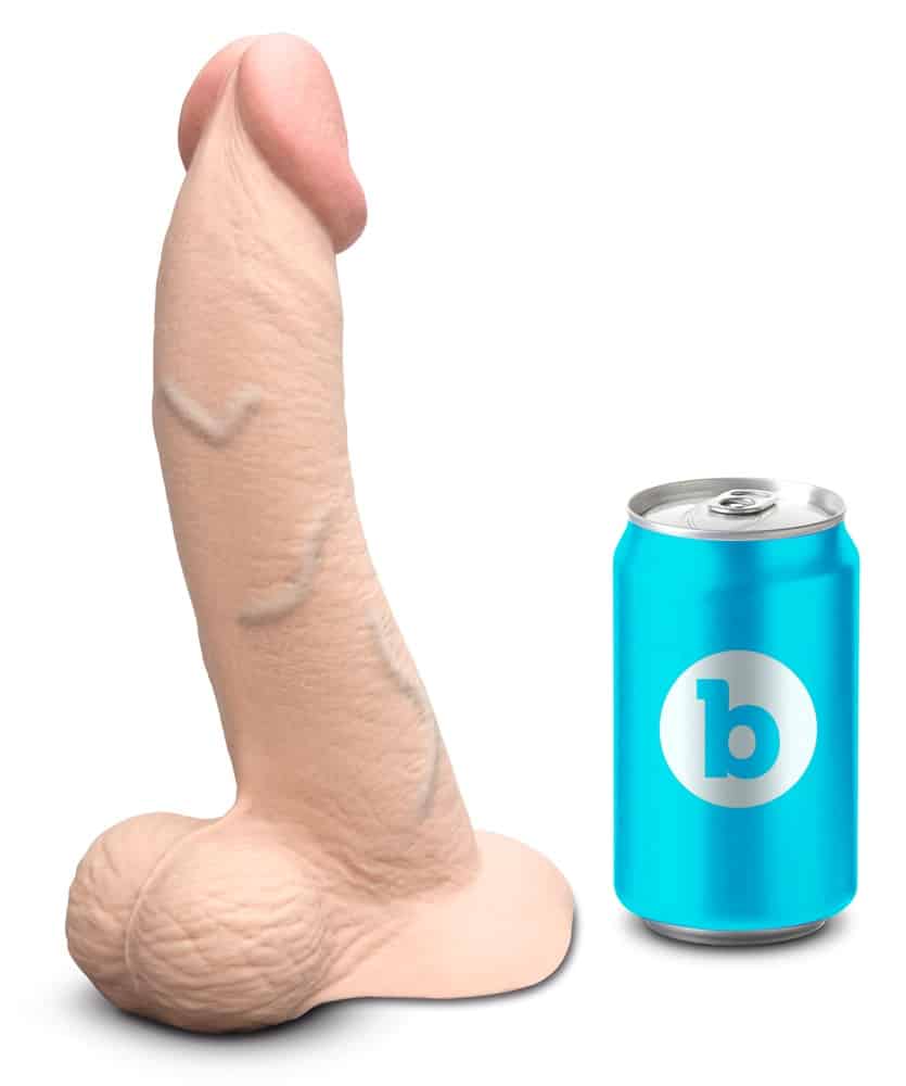 b-Vibe Naturdildo „slipskin curvy“ mit Saugfuß
