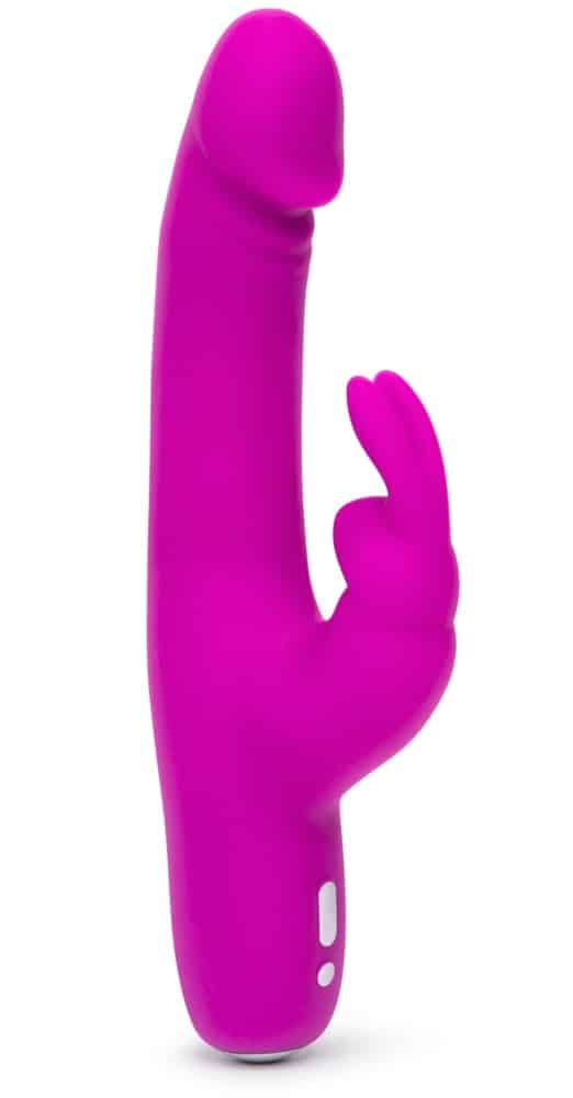 happyrabbit Rabbitvibrator „Realistic Slim“ mit 12 Vibrationsmodi und 2 Motoren