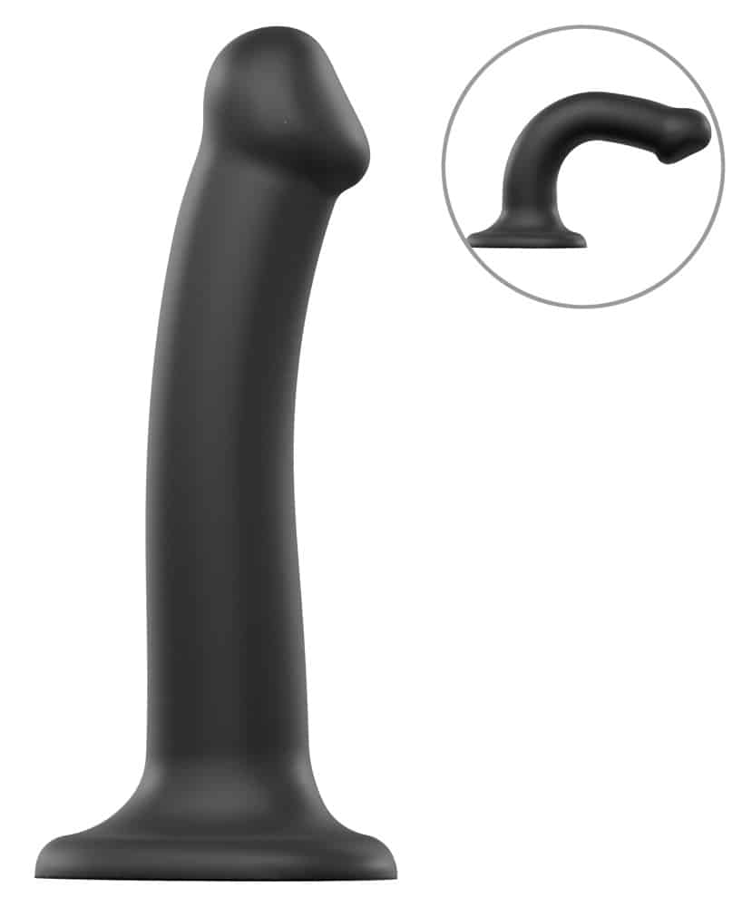 strap-on-me Dildo „Dual Density Bendable“ mit extra starkem Saugfuß